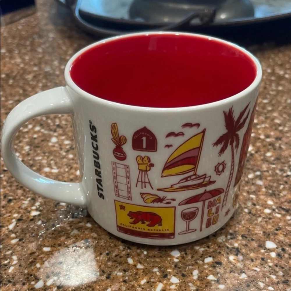 Starbucks Been There Series California Mug with Red and White Design